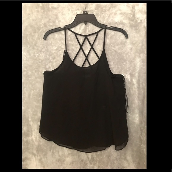 mine Tops - Black Spaghetti Strap Blouse